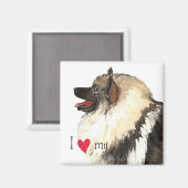 Ik hou van mijn Keeshond Magneet (Voorkant / Achterkant)