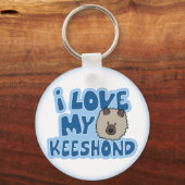 Ik hou van mijn keeshond Sleutelhanger (Voorkant)