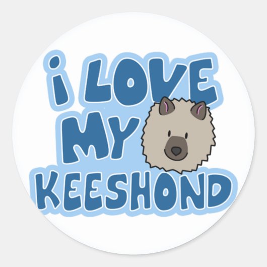 Ik hou van mijn Keeshond Stickers (Voorkant)