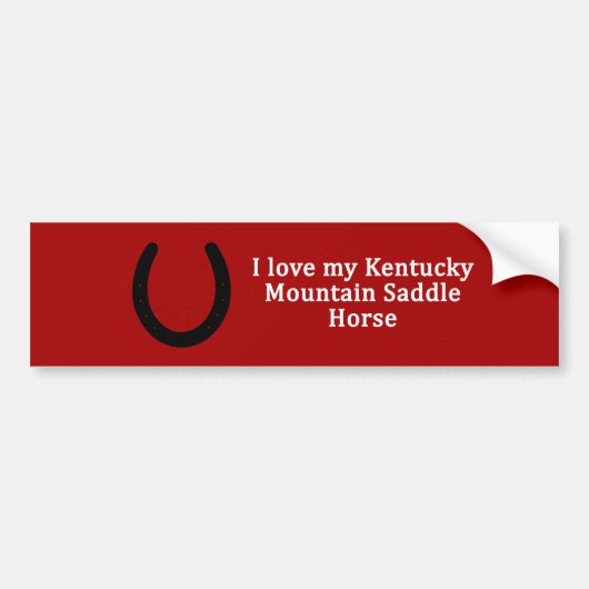 Ik hou van mijn Kentucky Mountain Saddle Paard Bumpersticker (Voorkant)