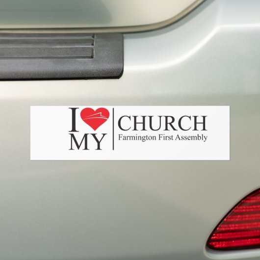 Ik hou van mijn kerk bumpersticker (Op auto)