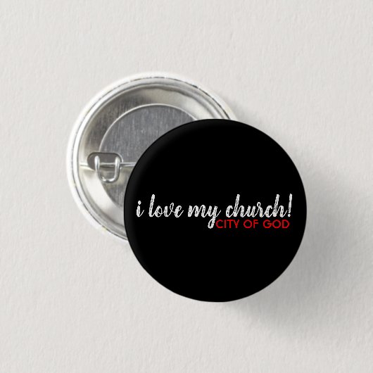 Ik hou van mijn Kerk Button (Voorkant /achterkant)