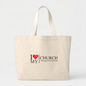 Ik hou van mijn kerk grote tote bag (Voorkant)