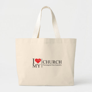 Ik hou van mijn kerk grote tote bag