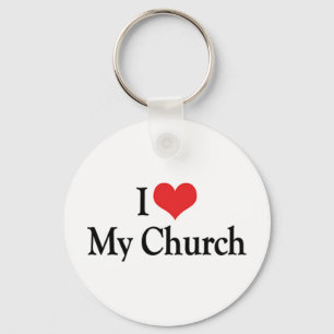 Ik hou van mijn kerk sleutelhanger
