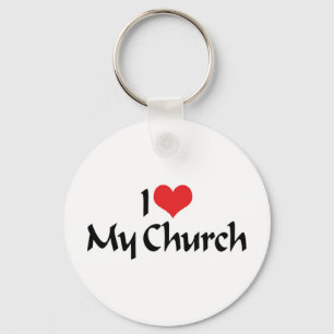 Ik hou van mijn kerk sleutelhanger
