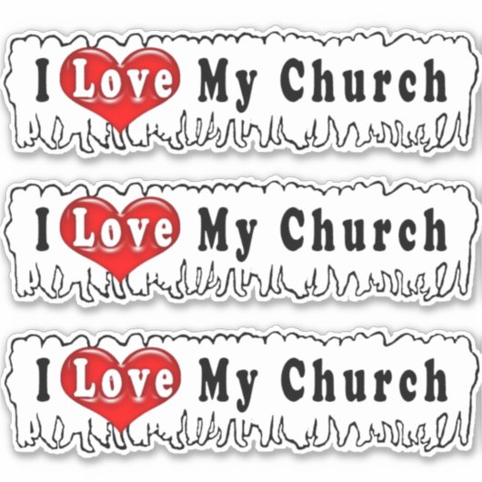 Ik hou van mijn kerk! sticker (Voorkant)