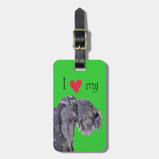 Ik hou van mijn Kerry Blue Terrier Bagagelabel (Voorkant verticaal)