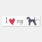 Ik hou van mijn Kerry Blue Terrier Bumpersticker (Voorkant)