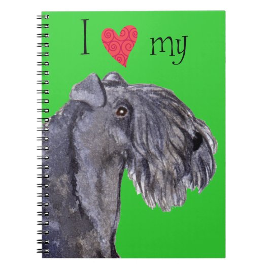 Ik hou van mijn Kerry Blue Terrier Notitieboek (Voorkant)