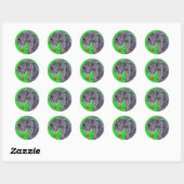 Ik hou van mijn Kerry Blue Terrier Ronde Sticker (Vel)