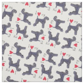 Ik hou van mijn Kerry Blue Terrier Stof (Swatch)