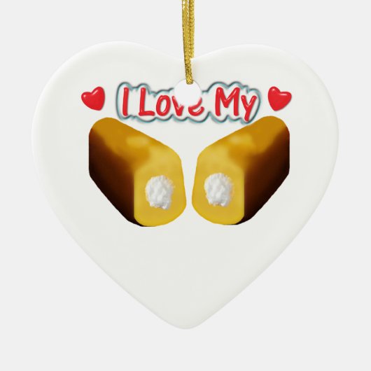 Ik hou van mijn kerstkerstversiering keramisch ornament (Voorkant)