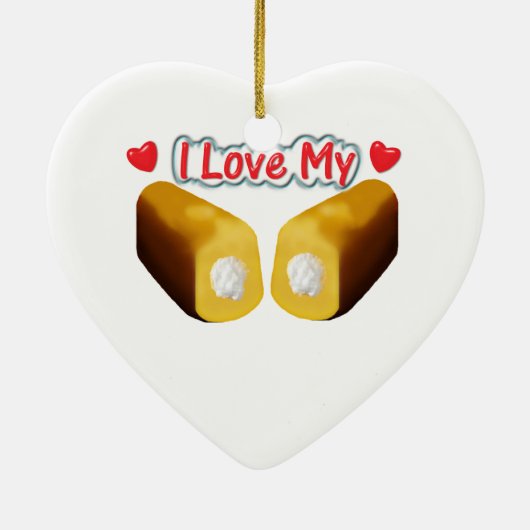 Ik hou van mijn kerstkerstversiering keramisch ornament (Achterkant)