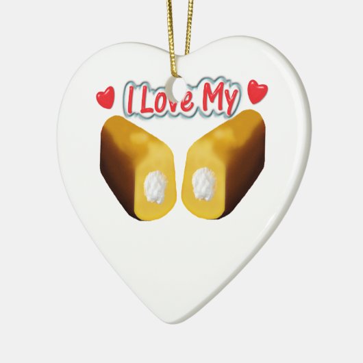 Ik hou van mijn kerstkerstversiering keramisch ornament (Links)