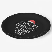 Ik hou van mijn kerstpajama-Shirt Papieren Bordje (Gekanteld)