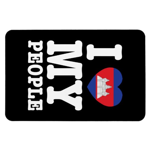 Ik hou van mijn Khmer-mensen Magneet (Horizontaal)