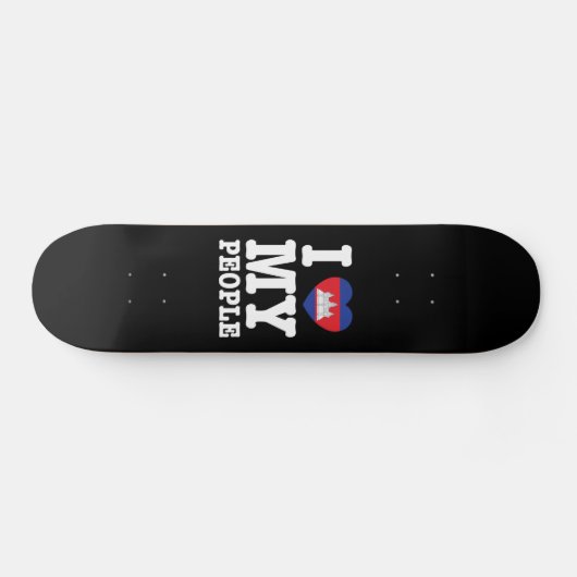 Ik hou van mijn Khmer-mensen Skateboard (Horizontaal)