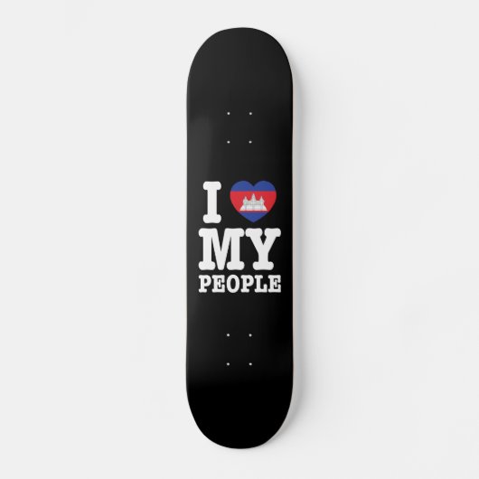 Ik hou van mijn Khmer-mensen Skateboard (Voorkant)