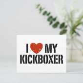 Ik hou van mijn kickboxer briefkaart (Staand voorkant)