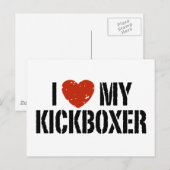 Ik hou van mijn kickboxer briefkaart (Voorkant / Achterkant)