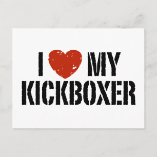 Ik hou van mijn kickboxer briefkaart