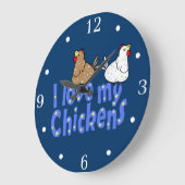 Ik hou van mijn Kickens Wall Clock Grote Klok (Hoek)
