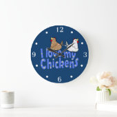 Ik hou van mijn Kickens Wall Clock Grote Klok (Huis)