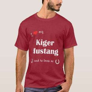 Ik hou van mijn Kiger Mustang (mannelijk paard) T-shirt