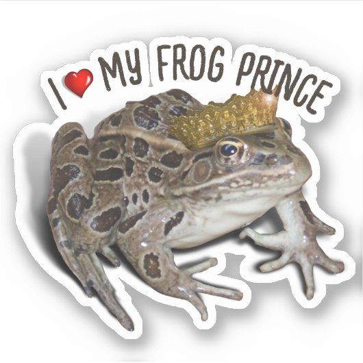 Ik hou van mijn kikkerprins sticker (Voorkant)
