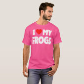 Ik hou van mijn kikkers t-shirt (Voorkant volledig)