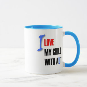 Ik hou van mijn kind met autisme - uniek ontwerp v mok