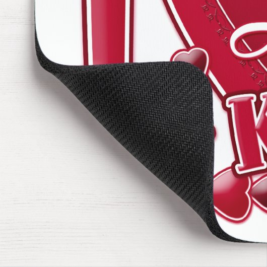 Ik hou van mijn Kind rood - hart Muismat (Hoek)