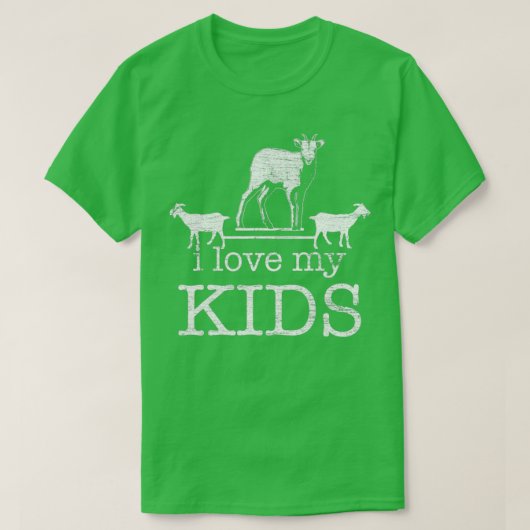 Ik hou van mijn Kinder geit (2) T-shirt (Design voorkant)