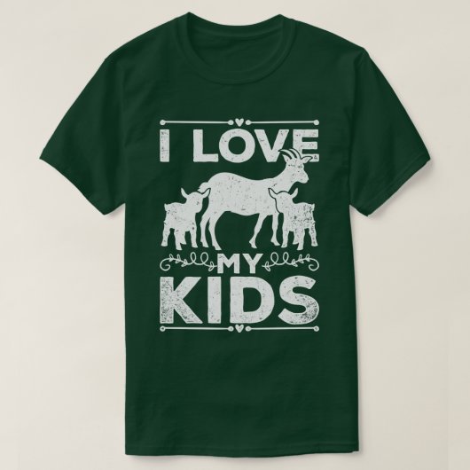 Ik hou van mijn Kinder geit T-shirt (Design voorkant)