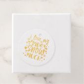 Ik hou van mijn Kinder sneeuwkerstfoto Bedankjes Labels (Met doos)