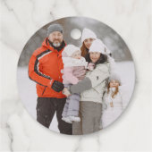 Ik hou van mijn Kinder sneeuwkerstfoto Bedankjes Labels (Achterkant)