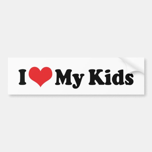 Ik hou van mijn kinderen bumpersticker (Voorkant)
