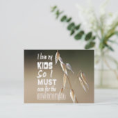 Ik hou van mijn kinderen, dus ik moet om... briefkaart (Staand voorkant)