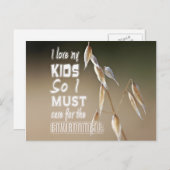 Ik hou van mijn kinderen, dus ik moet om... briefkaart (Voorkant / Achterkant)