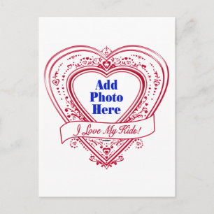 Ik hou van mijn Kinderen! Foto Red Hearts Briefkaart