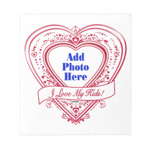 Ik hou van mijn Kinderen! Foto Red Hearts Notitieblok
