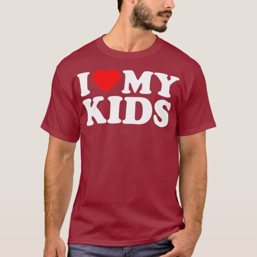 Ik hou van mijn Kinderen met hart T-shirt (Voorkant)