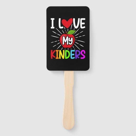 Ik hou van mijn kinderen terug naar school handwaaier (Voorkant)