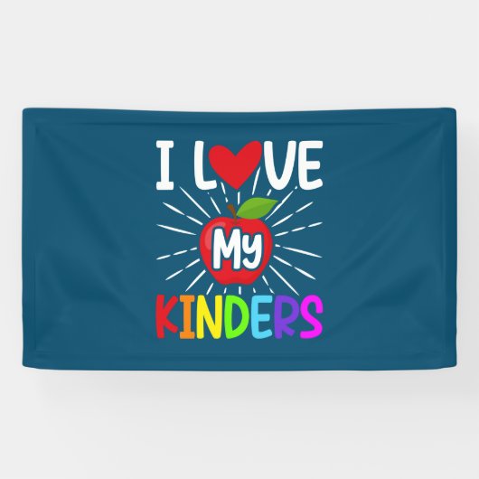 Ik hou van mijn kinderen terug naar school spandoek (Horizontaal)