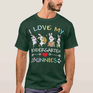 Ik hou van mijn Kindergarten Bunnies Pasen Rabbits T-shirt