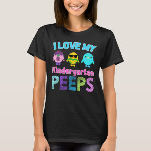 Ik hou van mijn Kindergarten Peeps Paasdag T-shirt