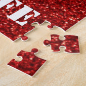 Ik hou van mijn kinderhart Aangepast fotohart Glit Legpuzzel (Zijkant)