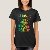 Ik hou van mijn kindertuin terug naar school lerar t-shirt (Voorkant)