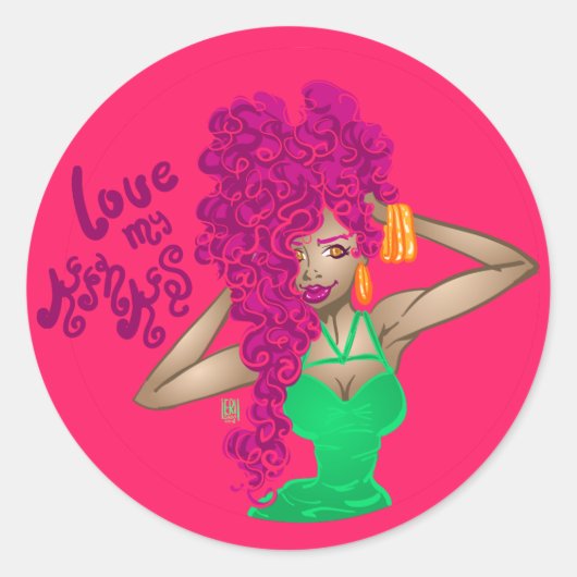 Ik hou van mijn kinken ronde sticker (Voorkant)